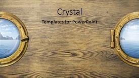  Presentation with ocean ship - Cool new presentation theme with two ship windows or portholes backdrop and a coral colored foreground