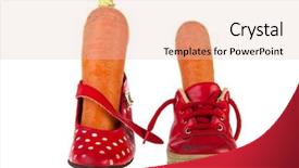  Presentation with dutch sinterklaas - Cool new presentation theme with two shoes with carrots for dutch sinterklaas isolated over white background backdrop and a lemonade colored foreground