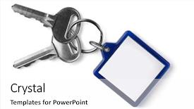  Presentation with blank - Theme featuring two silver keys with blank background and a white colored foreground
