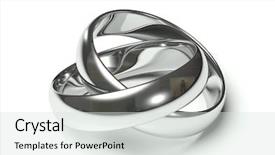  Presentation with wedding rings - Slide deck consisting of two silver rings background and a light gray colored foreground