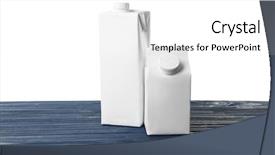  Presentation with white milk - Colorful slide deck enhanced with simple milk boxes on white backdrop and a white colored foreground