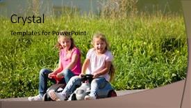  Presentation with cars - Theme with two sisters with toy cars background and a  colored foreground