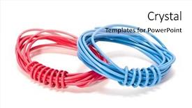  Presentation with wires - Colorful slides enhanced with two skein wires backdrop and a white colored foreground