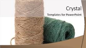  Presentation with natural - Audience pleasing slides consisting of two skeins of natural jute backdrop and a light gray colored foreground