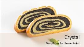  Presentation with seed - PPT layouts featuring two slices of poppy seed background and a lemonade colored foreground