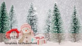  Presentation with snowmen - Audience pleasing slide set consisting of two-small-cute-snowmen-friends backdrop and a lemonade colored foreground