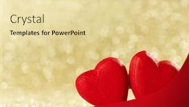  Presentation with lights - Beautiful PPT theme featuring two-small-handmade-red-wooden backdrop and a blonde colored foreground