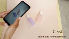  Presentation with liquid - Slides featuring two-small-plastic-bottles-containing background and a lemonade colored foreground