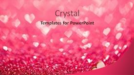  Presentation with hearts - Amazing PPT theme having two-small-wooden-hearts-symbol backdrop and a coral colored foreground