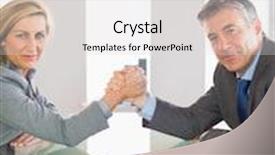  Presentation with office - Amazing presentation theme having mature businesspeople having a showdown backdrop and a light gray colored foreground