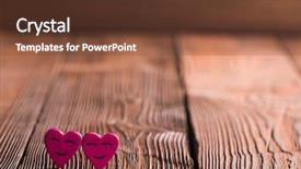  Presentation with valentines day - Slide deck featuring two smiling pink hearts background and a tawny brown colored foreground