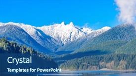  Presentation with pacific northwest - PPT theme having two snow mountains vancouver british background and a ocean colored foreground