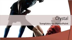  Presentation with soccer injury - Amazing slide set having two soccer players men backdrop and a light gray colored foreground