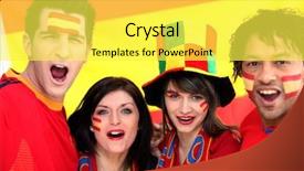  Presentation with supporting - Theme consisting of two spanish couples supporting their background and a yellow colored foreground