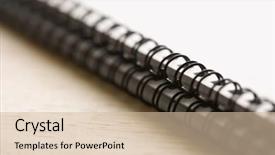  Presentation with spiral notebook - Colorful slide set enhanced with two spiral bound notebooks backdrop and a soft green colored foreground