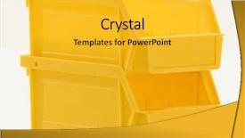  Presentation with bin - Slides consisting of two stacked yellow parts bin background and a  colored foreground