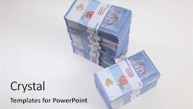  Presentation with ringgit malaysia - Audience pleasing PPT theme consisting of two stacks of malaysia ringgit backdrop and a white colored foreground