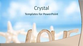  Presentation with loving hearts love heart candy - Colorful slides enhanced with two starfish with love message backdrop and a  colored foreground