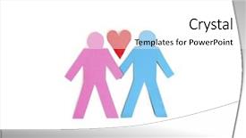  Presentation with holding hands - Beautiful presentation featuring two stick figures holding hands backdrop and a white colored foreground