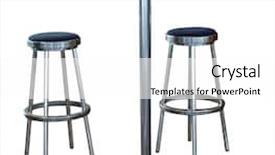  Presentation with clipping - Beautiful presentation design featuring two-stools-and-a-table backdrop and a  colored foreground