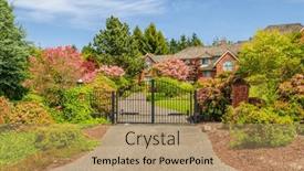  Presentation with america canada - Slides having two-story-stucco-luxury-house background and a coral colored foreground