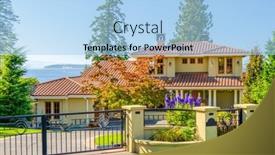  Presentation with america canada - PPT layouts featuring two-story-stucco-luxury-house background and a light blue colored foreground