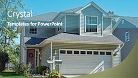  Presentation with story - Beautiful slide deck featuring two story urban house with lavender door backdrop and a teal colored foreground