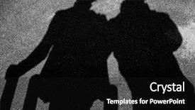  Presentation with pavement - Audience pleasing slide set consisting of two strangers shadows on pavement backdrop and a  colored foreground