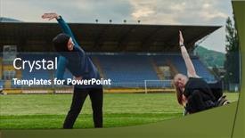  Presentation with inspiring - Presentation theme with two-strong-and-inspiring-women background and a ocean colored foreground