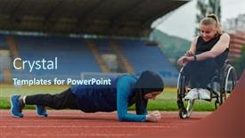  Presentation with inspiring - PPT theme with two-strong-and-inspiring-women background and a ocean colored foreground