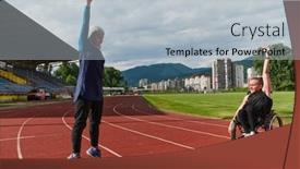  Presentation with inspiring - Presentation theme consisting of two-strong-and-inspiring-women background and a light gray colored foreground