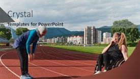  Presentation with muslim women - PPT layouts consisting of two-strong-and-inspiring-women background and a light blue colored foreground