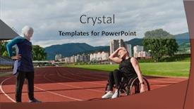  Presentation with muslim women - Slide set having two-strong-and-inspiring-women background and a light gray colored foreground