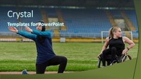  Presentation with inspiring - Theme consisting of two-strong-and-inspiring-women background and a ocean colored foreground