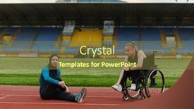  Presentation with muslim women - PPT theme featuring two-strong-and-inspiring-women background and a tawny brown colored foreground