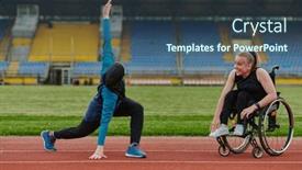  Presentation with muslim women - Theme having two-strong-and-inspiring-women background and a ocean colored foreground
