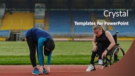  Presentation with inspiring - Presentation theme with two-strong-and-inspiring-women background and a tawny brown colored foreground