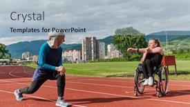  Presentation with muslim women - PPT layouts with two-strong-and-inspiring-women background and a light blue colored foreground