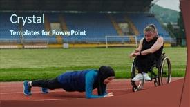  Presentation with muslim women - Presentation featuring two-strong-and-inspiring-women background and a ocean colored foreground