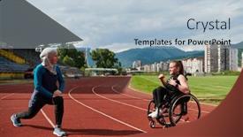  Presentation with muslim women - Presentation consisting of two-strong-and-inspiring-women background and a light blue colored foreground