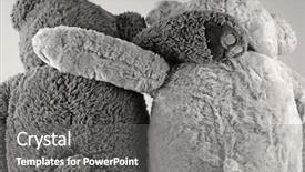  Presentation with animal - Cool new theme with two stuffed animal bears backdrop and a gray colored foreground