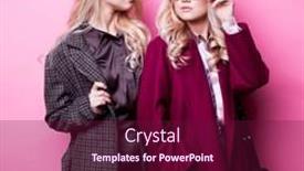  Presentation with fashion handbag - Theme having two-sweet-young-women-posing background and a violet colored foreground