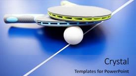  Presentation with sports table tennis two ping - Beautiful slides featuring two table tennis or ping backdrop and a light blue colored foreground