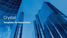  Presentation with tall buildings - Presentation enhanced with two-tall-modern-financial-buildings background and a ocean colored foreground