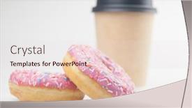  Presentation with coffee donuts - Colorful theme enhanced with two-tasty-donuts-with-disposable backdrop and a lemonade colored foreground