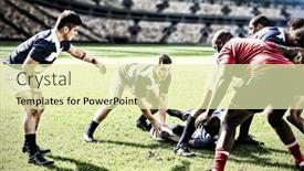  Presentation with ethnic - Presentation theme consisting of two-teams-of-multi-ethnic background and a soft green colored foreground