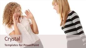  Presentation with teen girls - Theme consisting of two teen girls having background and a lemonade colored foreground