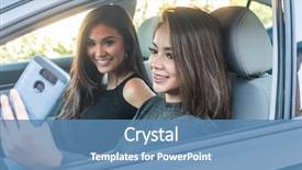  Presentation with teen girls - Slide deck consisting of two teen girls texting while background and a teal colored foreground