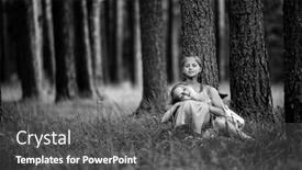  Presentation with black girls - Colorful slides enhanced with two-ten-year-old-girls backdrop and a dark gray colored foreground