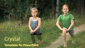  Presentation with old - Presentation theme enhanced with two-ten-year-old-girls background and a tawny brown colored foreground